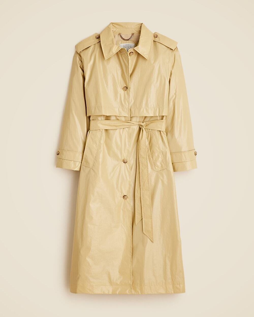J.Crew Beige Water Resistant Trench Coat Sz 6